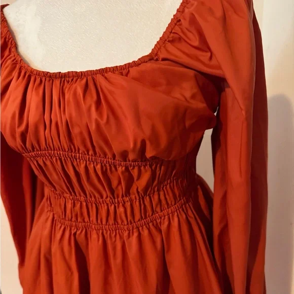 STAUD Bow Puff-Sleeve Mini Dress NWT - Picture 11 of 11